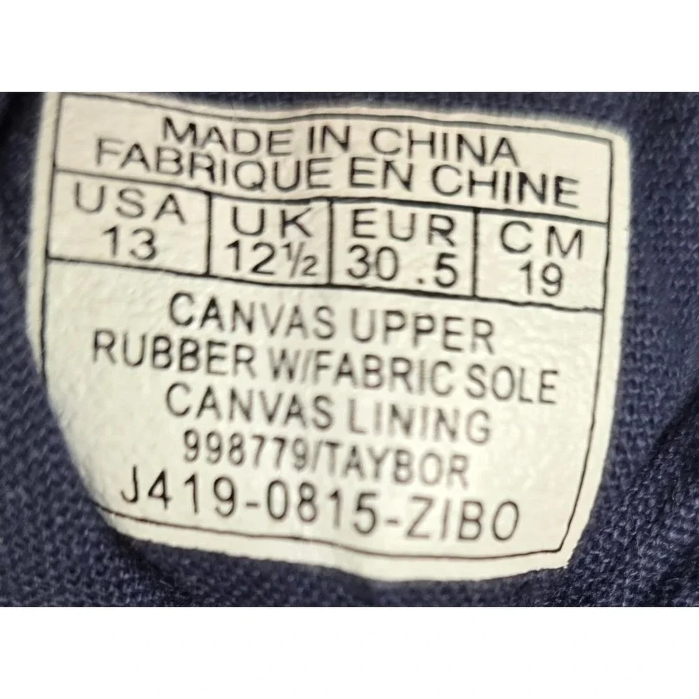Polo Ralph‎ Lauren Shoes Kids Size 13 Blue Taybor Canvas High Top Sneaker